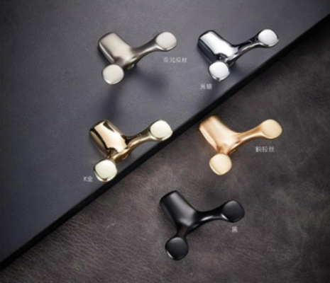European Double Cloth Coat Hooks Metal Hooks Modern Clothes Hooks For Bedroom