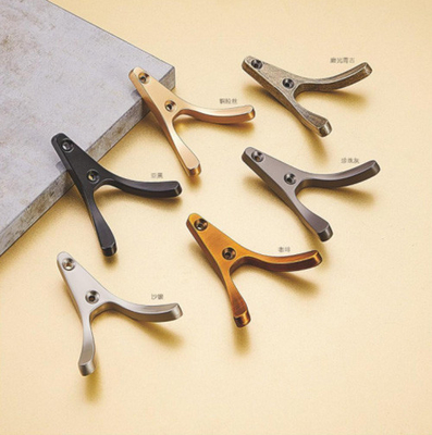 Factory Custom Metal Vintage Towel Coat Double Wall Hooks Wall Mount Black Rustic Clothes Hook