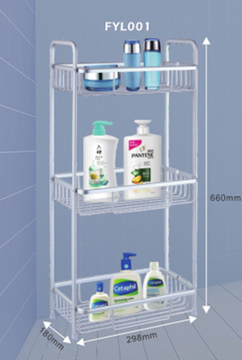 Thick Double layer Tripod Kitchen Bathroom Rack Corner Frame Space Aluminum Bathroom Shower Room Double Tripod