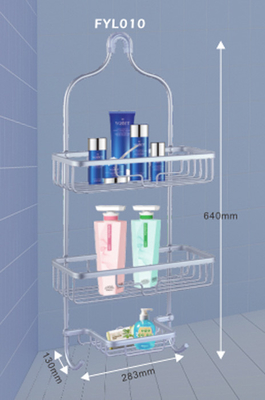 Thick Double layer Tripod Kitchen Bathroom Rack Corner Frame Space Aluminum Bathroom Shower Room Double Tripod