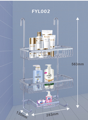 Thick Double layer Tripod Kitchen Bathroom Rack Corner Frame Space Aluminum Bathroom Shower Room Double Tripod