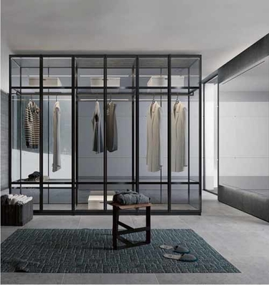 Modern Design Aluminum Profile Wardrobe Closet Glass Door Frame Aluminum Glass Door Frame