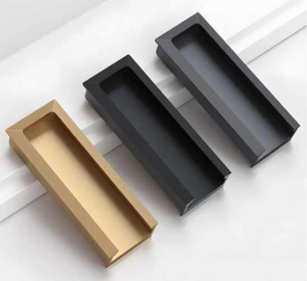 Embedded Aluminum Hidden Concealed Drawer Pull Handle For Kitchen Wardrobe Cabinet