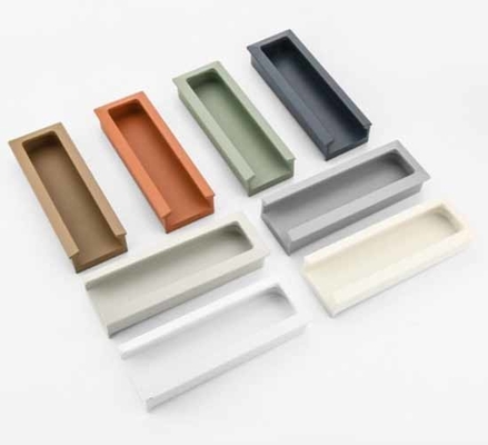 Embedded Aluminum Hidden Concealed Drawer Pull Handle For Kitchen Wardrobe Cabinet