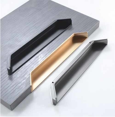 Aluminum Invisible Concealed Handle Embedded Cabinet Door Handles Drawer Hidden Handle