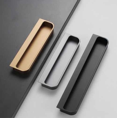 Aluminum Invisible Concealed Handle Embedded Cabinet Door Handles Drawer Hidden Handle
