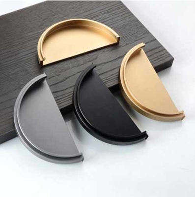Aluminum Invisible Concealed Handle Embedded Cabinet Door Handles Drawer Hidden Handle