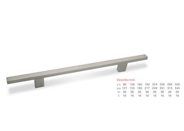 Anodized Aluminium Pull Handles , Sandblasting Aluminium Cabinet Handle 64/96/128mm