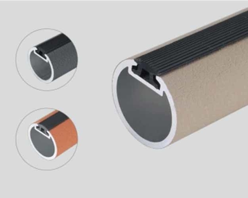Heavy Duty Aluminium Wardrobe Tub Accessories Clothes Hanging Rod Round And Oval Closet Rod With Bracket