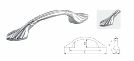 Steel SUS304 Cabinet Handled Furniture Stainless Steel 304 Handle Kitchen Cabinet Door Handle