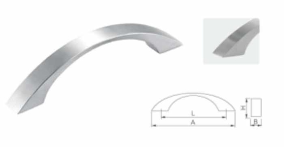 Hole Distance Customize Stainless Steel 304 Matte Door Handle With Screw Fitting