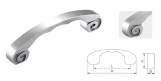 Hole Distance Customize Stainless Steel 304 Matte Door Handle With Screw Fitting
