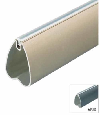 14.5mm Clothes Hanging Oval Rod Aluminium Alloy Wardrobe Rod Spider Closet Rod