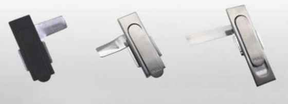 Electrical Cabinet Door Lock Connecting Black Powder Coated Rod Control Lock