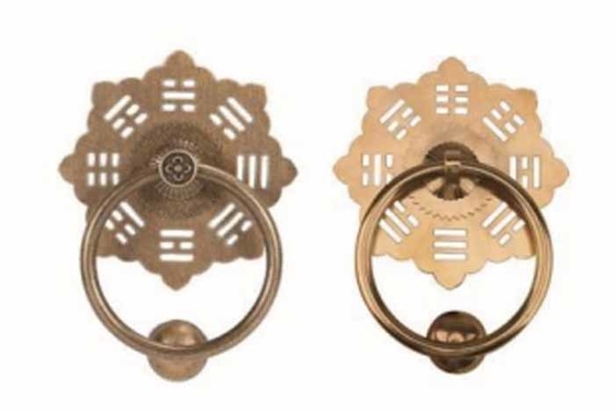 Flower Shape Clear Finished Door Knocker Anti-theft Anti-rust Door Knocker Antique Design Metal Door Accessories at Low Cost