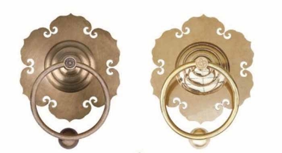 Flower Shape Clear Finished Door Knocker Anti-theft Anti-rust Door Knocker Antique Design Metal Door Accessories at Low Cost