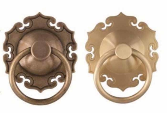 Flower Shape Clear Finished Door Knocker Anti-theft Anti-rust Door Knocker Antique Design Metal Door Accessories at Low Cost