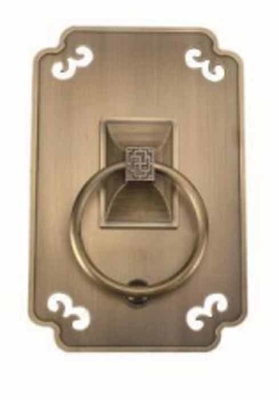 New Chinese style sliding pure copper door knocker, wooden door handle, brass glass door handle, double-door villa gate handle