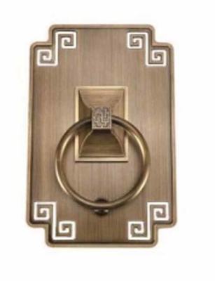 New Chinese style sliding pure copper door knocker, wooden door handle, brass glass door handle, double-door villa gate handle