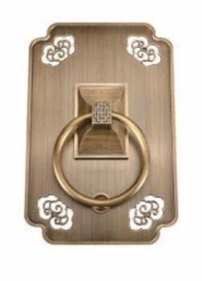 New Chinese style sliding pure copper door knocker, wooden door handle, brass glass door handle, double-door villa gate handle