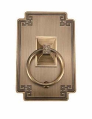 New Chinese style sliding pure copper door knocker, wooden door handle, brass glass door handle, double-door villa gate handle