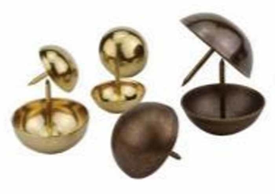 Brass Decorative Furniture Sofa Nails Thumb Tacks with Cap Head and Smooth Shank