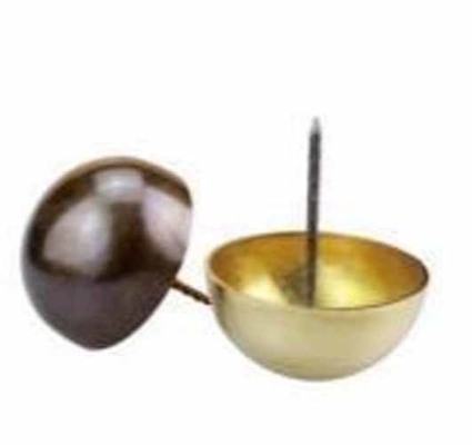 Brass Decorative Furniture Sofa Nails Thumb Tacks with Cap Head and Smooth Shank