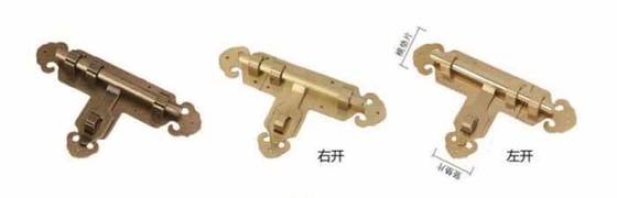 Chinese-Style Courtyard Garden Gate Bolt High Security Antique-Style Copper Door Latch With Round Corner Latch Faceplate