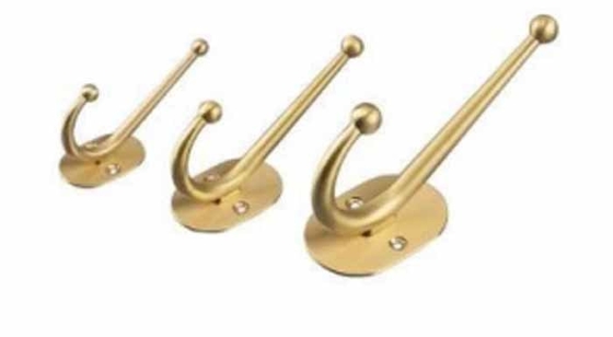 New Stylish Brass Hook Hanger Bathroom Accessories Single Hanger Coat Hooks and Wholesale Manufacture