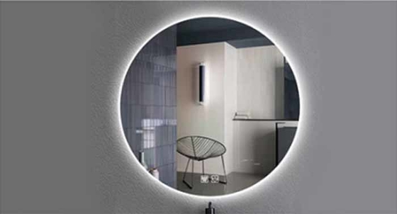 Modern High-End LED Bathroom Mirror with Durable Touch Screen for Bedroom Makeup & Hair Styling Salon Bath Mirror