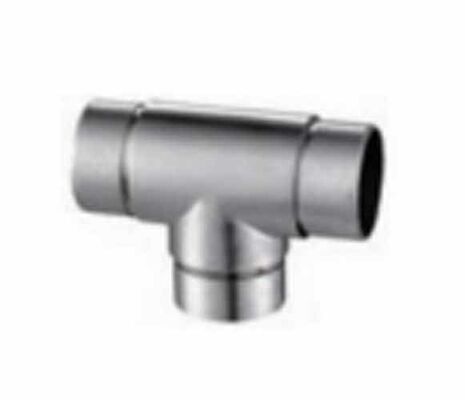Hot Selling Stainless Steel T Shape 3 Way Connector 90 Degree Tube Elbow for Balustrades&Handrails Stair Railings