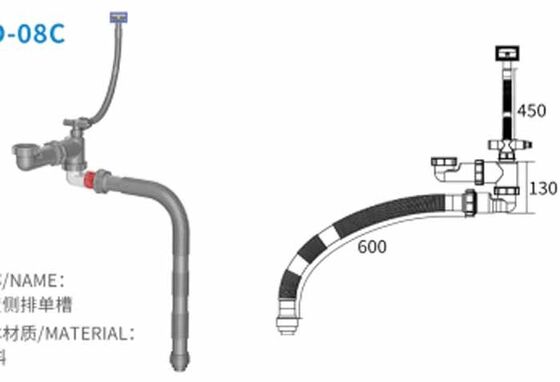 Factory-Made Single Bowl Sink Drainer With Basket Filters Save Space and Support Customization Drain Kit for Kitchen Sink