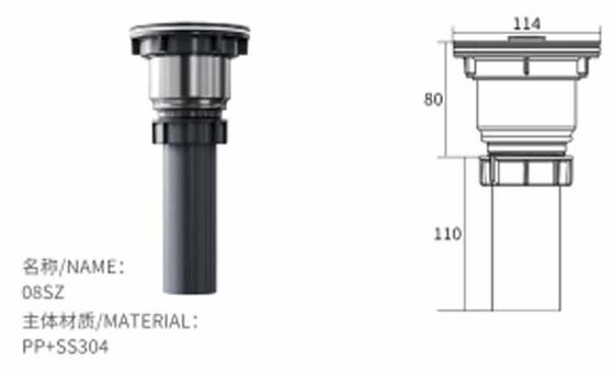 Modern High Quality Single Stainless Cup Sink Drainer for Kitchen Sink Drain Pipe Wash Basin Waste Drain Wholesale Product