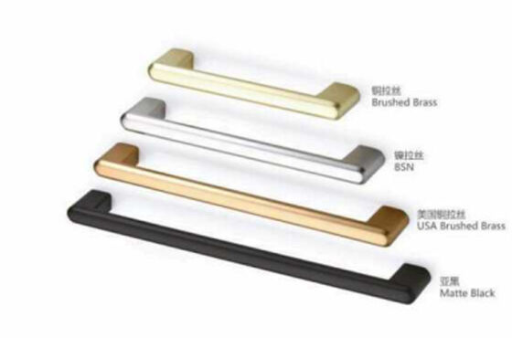 Modern Minimalist Zinc Alloy Gold Cabinet Handles Luxury Long Furniture Pulls for Kitchen Living Room Dresser Hotel Wardrobe