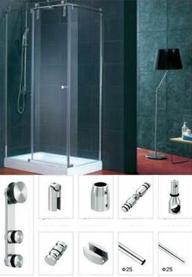 Contemporary Frameless-Type Sliding Glass Shower Room Customized Art Glass Side Opening Waterproof Bathroom for Courtyard Hotels