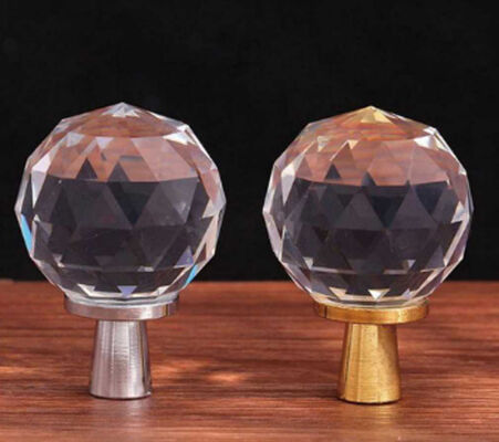 Modern Style Crystal Cabinet Handles Zinc Ball Knobs for Wardrobe Drawer Kitchen & Bathroom Dresser Decorative Crystals
