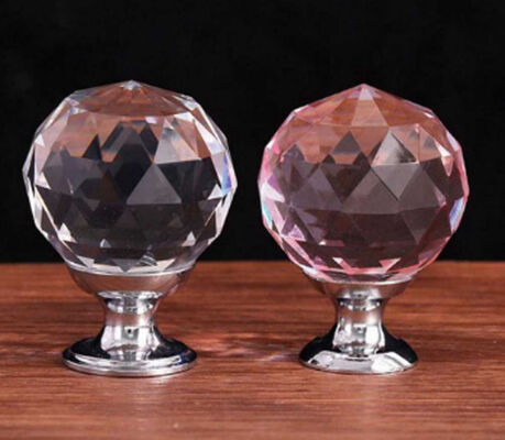 Modern Style Crystal Cabinet Handles Zinc Ball Knobs for Wardrobe Drawer Kitchen & Bathroom Dresser Decorative Crystals