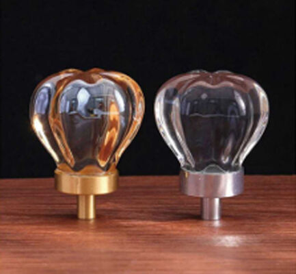 30mm Width Modern Simple Crystal Glass Handle Pot Lid Handle Teapot Hardware Wardrobe Drawer Knobs