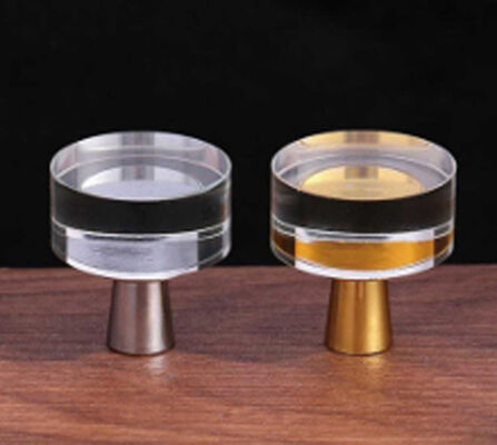 Pumpkin Round Crystal Single Small Knob Cabinet Furniture Drawer Handle Kitchen Hardware Brass Handle
