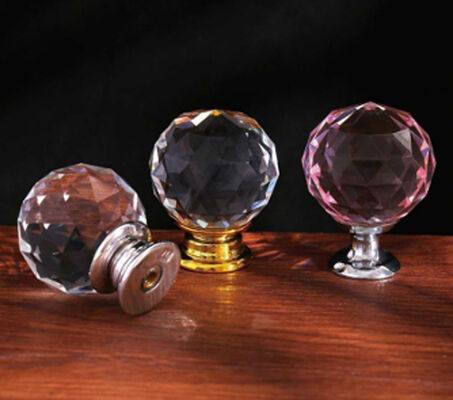 GRH Customized Moulded Brass Crystal Furniture Cabinet Pulls Knobs Wooden Drawer Handles China