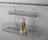 Eco - Friendly Modern Kitchen Shelves Wall Hanging Spice Rack In Metal