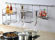 Longlife Stainless Steel Modern Kitchen Accessories Rack Collections Eco - Friendly
