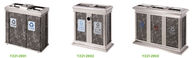 Ss Recycling Street Rubbish Container Standing Classified Metal Garbage Bin