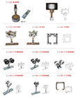 SS201 Toilet Cubicle Hardware Antirust Toilet Partition Accessories