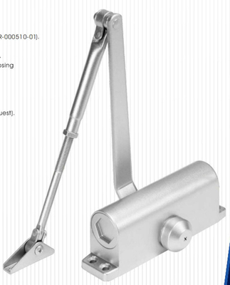Heavy Duty Adjustable Automatic Door Closer Listed Medium For 150 Kg Door