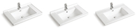 Easy Clean Ceramic Body Art Wash Basins 100 Cm Rectangular Countertop Bathroom Sinks