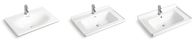 Easy Clean Ceramic Body Art Wash Basins 100 Cm Rectangular Countertop Bathroom Sinks