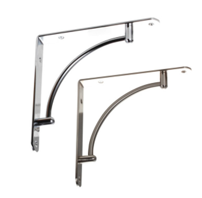Bending Decorative Metal Shelf Brackets Hot Galvanized Steel 222 * 222mm