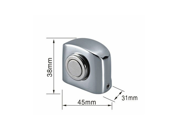 Heavy Duty Magnetic Door Stop Holder 45x31x38mm Silver Color Floor Mounted