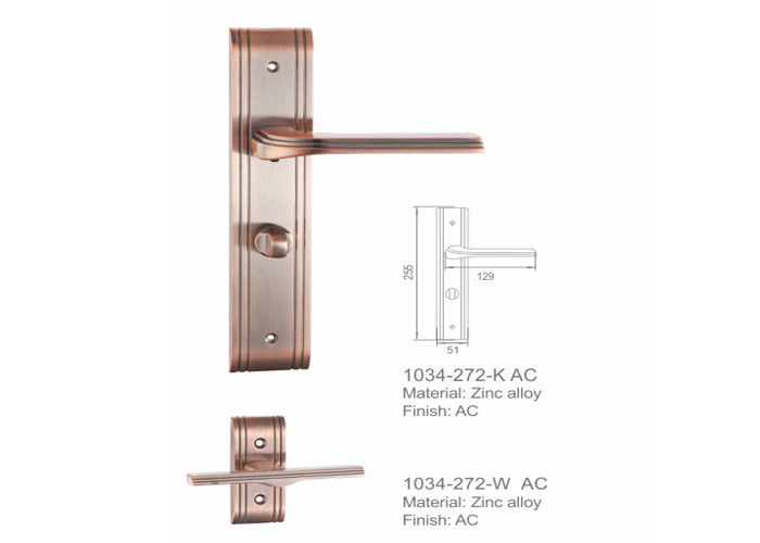 Egypt Revolve Zinc Alloy Door Handle 85mm Customized Key Shape Modern Design Construction